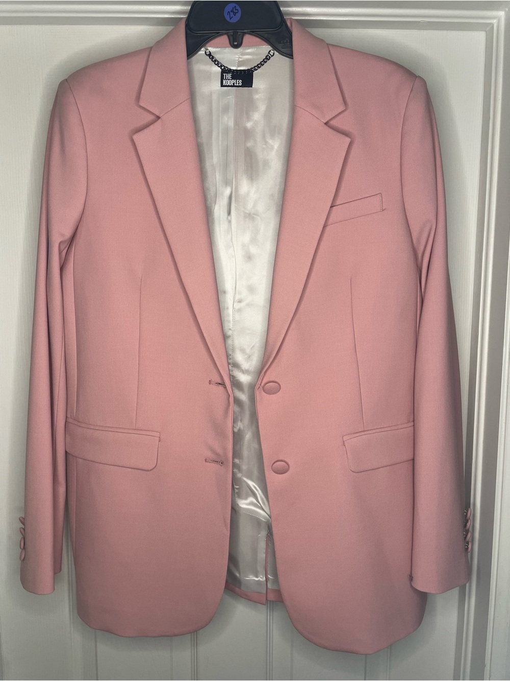 The Kooples Rose Oversized Slit Zoom Blazer | Size EU 38 | NEW | Wool blend